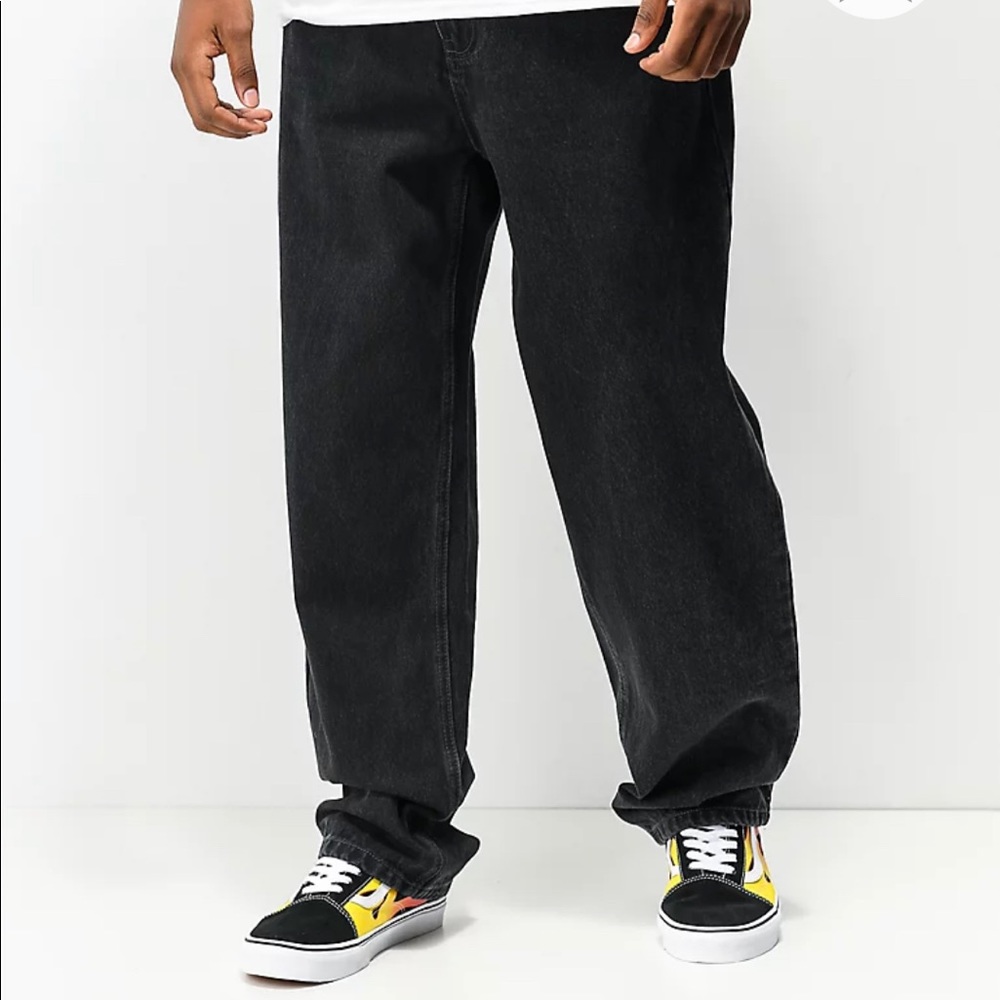Empyre Loose Fit Black Shmutz Wash Skate Jeans
